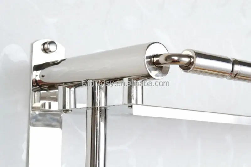 double layer stainless steel towel shelf bar towel  (5)