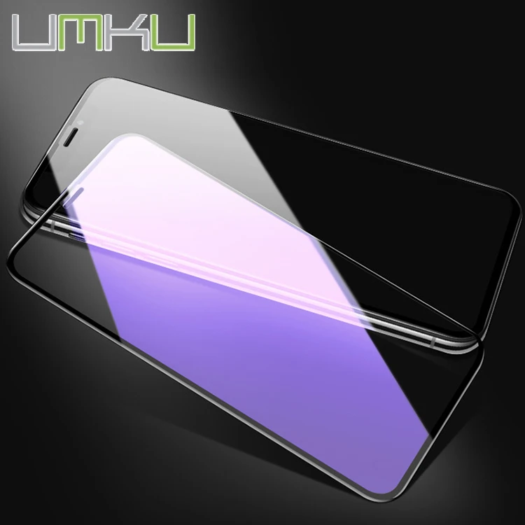Anti-blue full screen tempered glass mobile phone film for iphone Xs