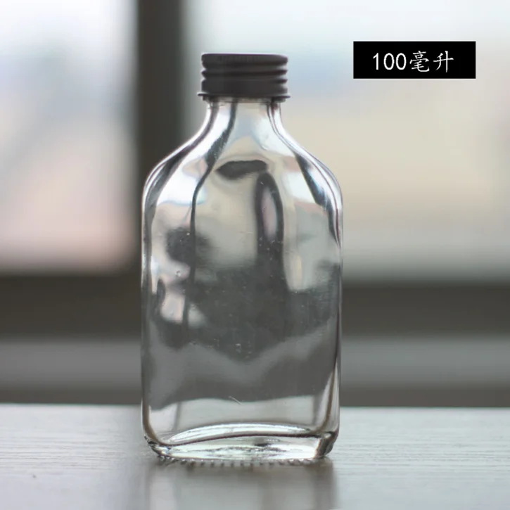 Flat Glass Hip Flask Cold Brew Coffee Bottles For Kombucha Tea Buy