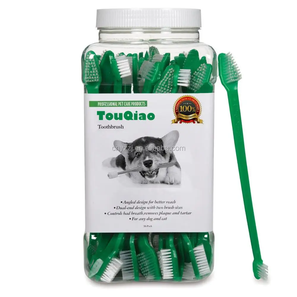 Dualheaded Toothbrush For Better Dog Dental Care 2 Bonus Finger