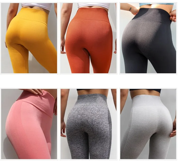 Tights Seamless Knit High Waist Leggings Sport Stret