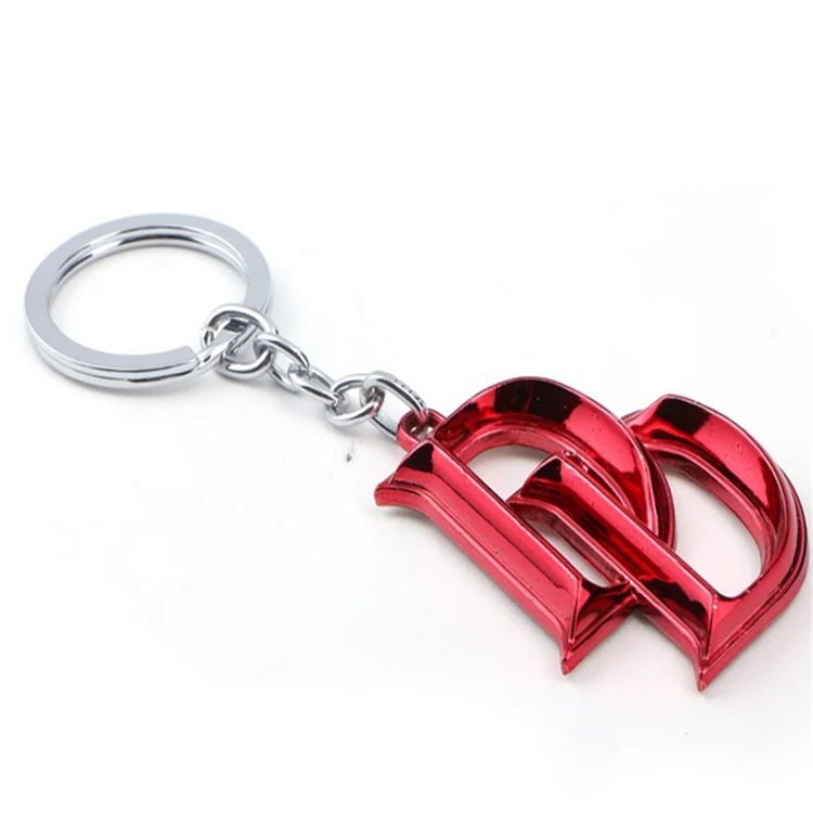 Newest Custom Designed Metal Red Letter D Keychain Buy Letter D