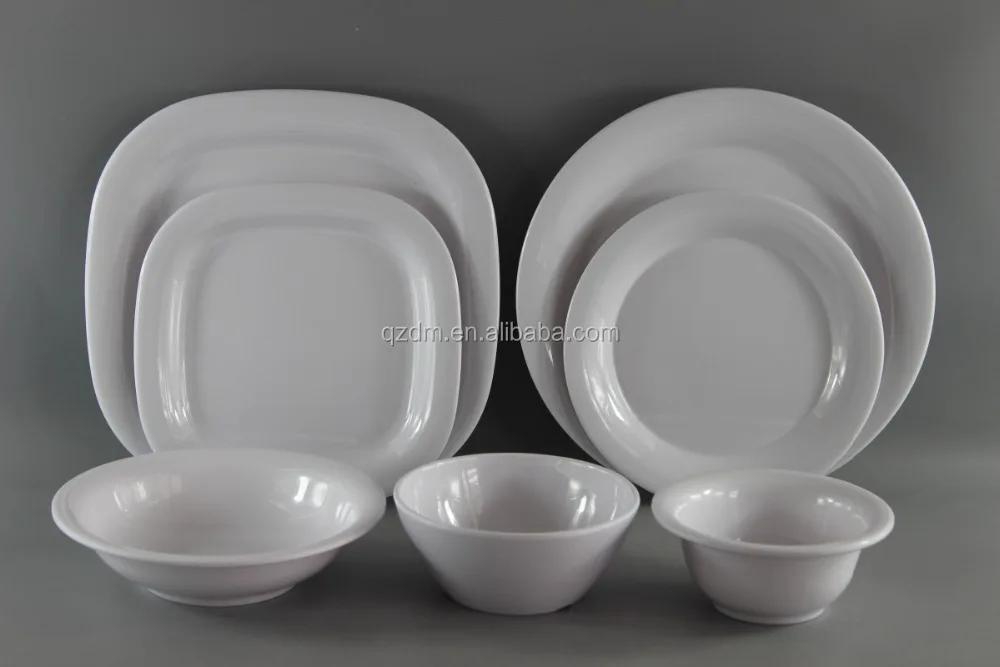 Solid Melamine Dinner Set,Green Plastic Tableware Set