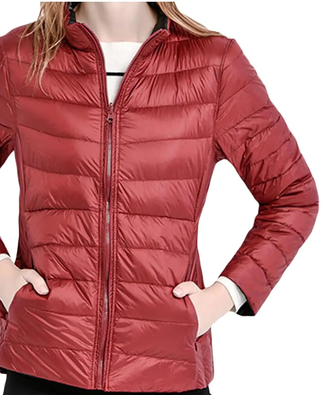 Generic Mens Stand Collar Outwear Packable Down Jacket Coat