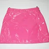 Wholesale skirts painted bright pink lady skirt patent leather skirts