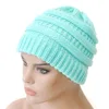 winter unisex thick soft stretch cable knitted beanie hats