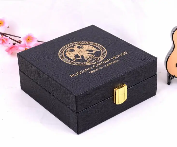 Custom Luxury Pu Leather Caviar Gift Packaging Box - Buy Caviar ...