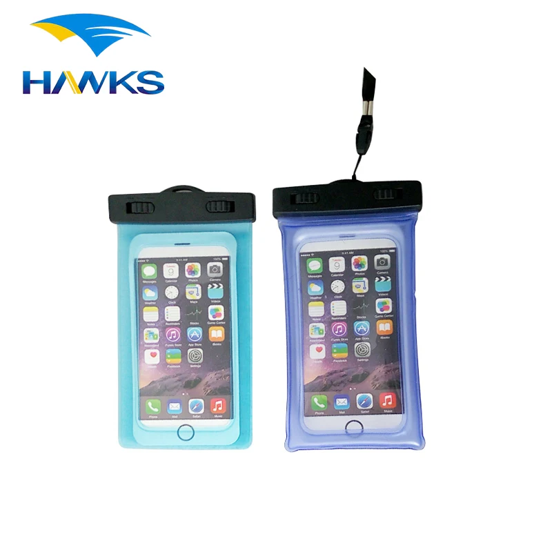 Inflatable Dual Swivel Lock Cell Phone/mobile Waterproof Pouch