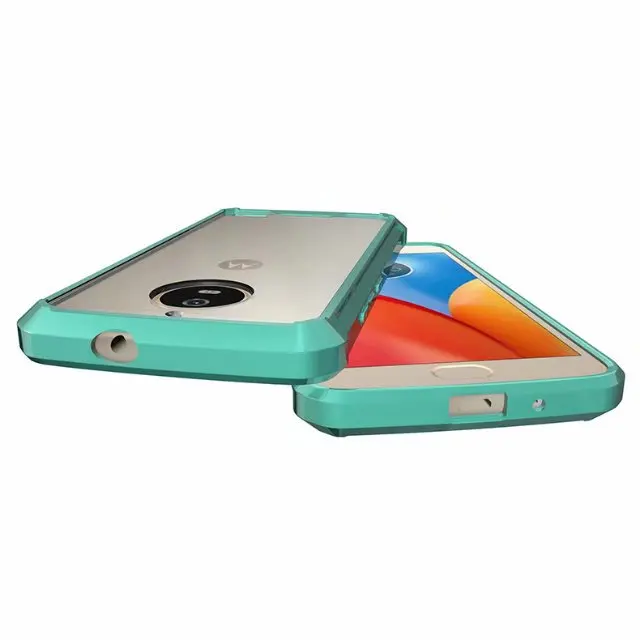 Transparent shockproof hybrid knight case cover armor Slim Armor TPU+PC phone case for Motorola Moto E4