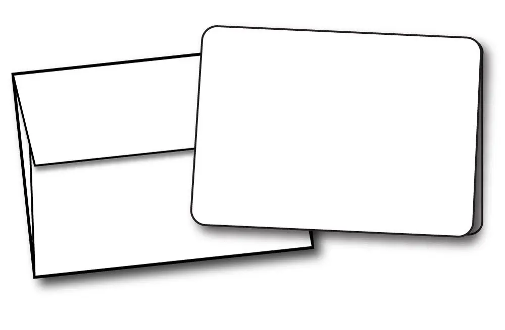 White card. Blank or shallow.