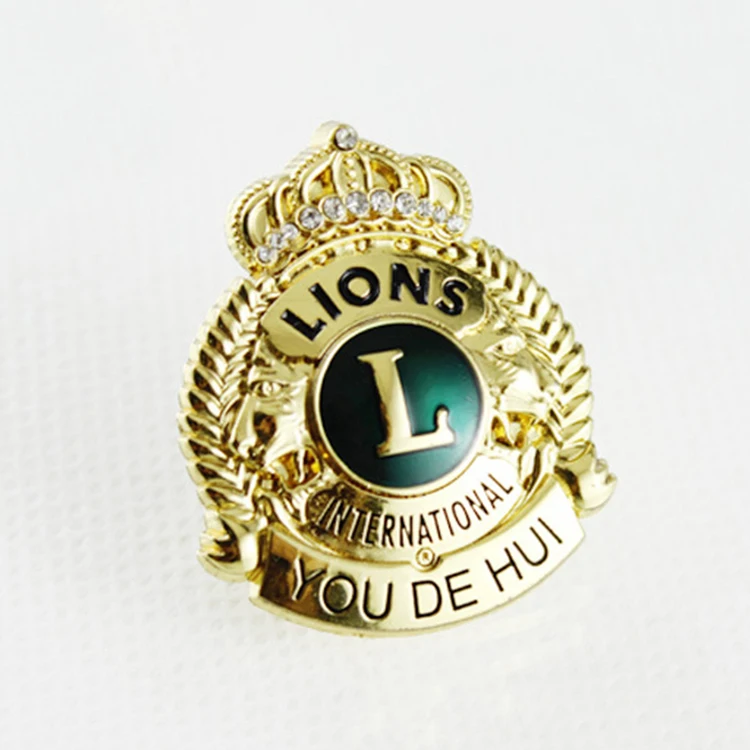 Custom Lion Metal Badge Lions Club Enamel Lapel Pin Pins For Sale Buy