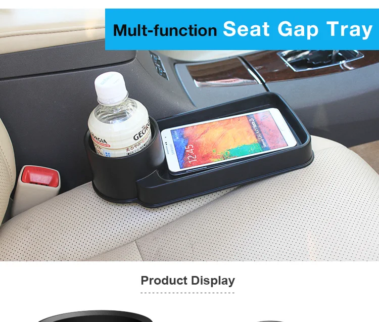 Plastic Removable Large Size Car Front And Back Seat Gap Filler Sofa Drink Holder Tray Car Seat