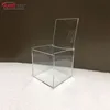 clear 4" small square transparent custom acrylic box with lid