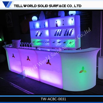2019 Tw Modern Commercial Bar Counter Outdoor Plastic Led Cocktail