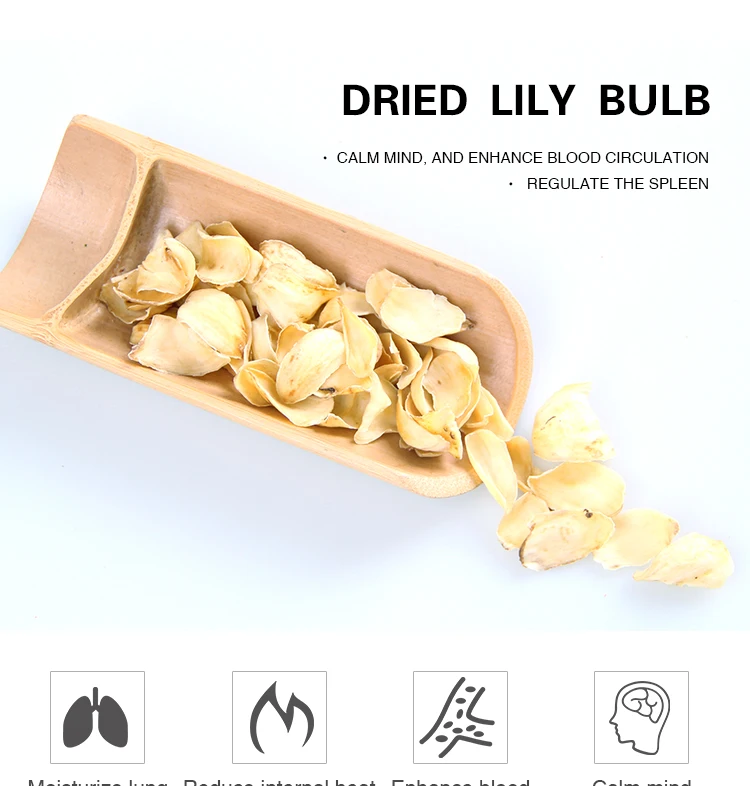 Health Food Herb Tea Dried Lily Bulb With Benefiting Spleen And Stomac