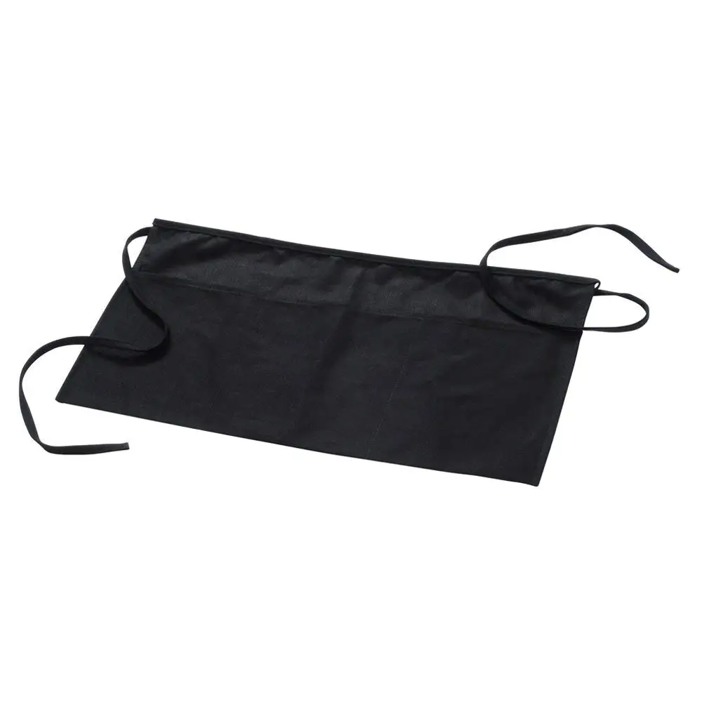 Restaurant Aprons 2 black half aprons waist apron 12 x 22 black aprons ...