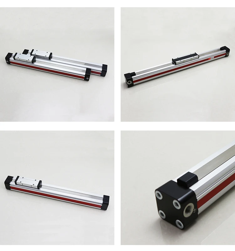 Rodless Pneumatic Cylinders Double Action Stainless Steel Air Piston ...