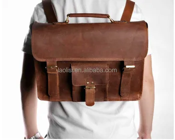 men's vegan leather briefcase