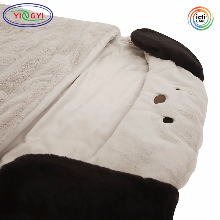 F294 Faux Fur Hooded Animal Sleeping Bag Plush Dog Kids Animal Sleeping
