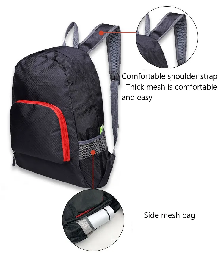 Outdoor sports portable waterproof travel folding sports  backpack