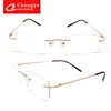 2018 Latest Model Women Men Suitable Extra Light Metal Rimless Computer Eyewear Eyeglass Glasses Optical Frames