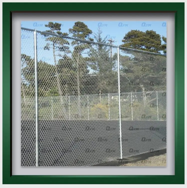 Basketball Court Chain Link Fence PVC Coating Diamond Wire Mesh Fence
