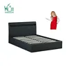 Free Sample Queen Platform Full King Bed With Storage Hongkunmeisi