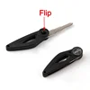 Motorcycle Universal Keys Left Right Slot Uncut Blade Key Blank Folding Flip Modified Keychain Automatic Pop-up Key