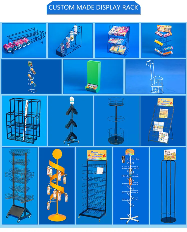 Shop Retail Fixture 6 Layers Counter Stand Steel Wire Frame Holder