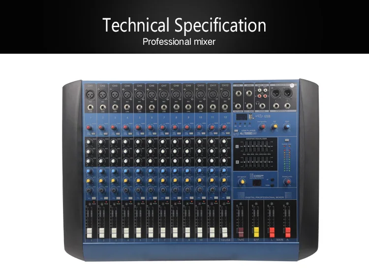 Precios del mezclador de audio de sonido del mezclador profesional LAIKESI