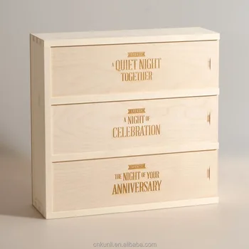 Wooden Wine Box Wedding Gift Three Nights For The Wooden Wine Box Wedding Gift Three Nights For The Anniversary