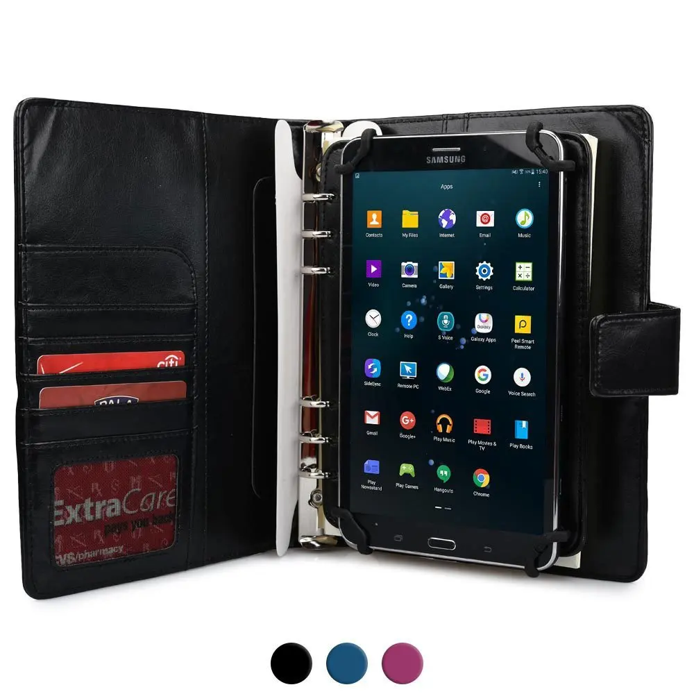 for Custom with Detachable iPad Holder 3 Ring Binder Padfolio Organizer for Left & Right Handed
