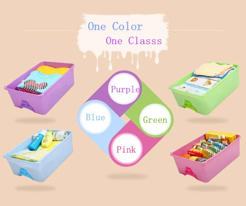 Household 2-size layer 5 layers cheap plastic cartoon filing bedroom kids storage cabinet toy