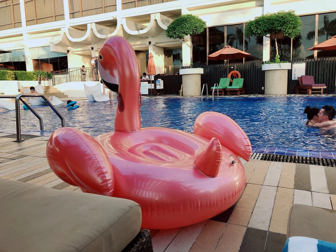 blow up flamingo float