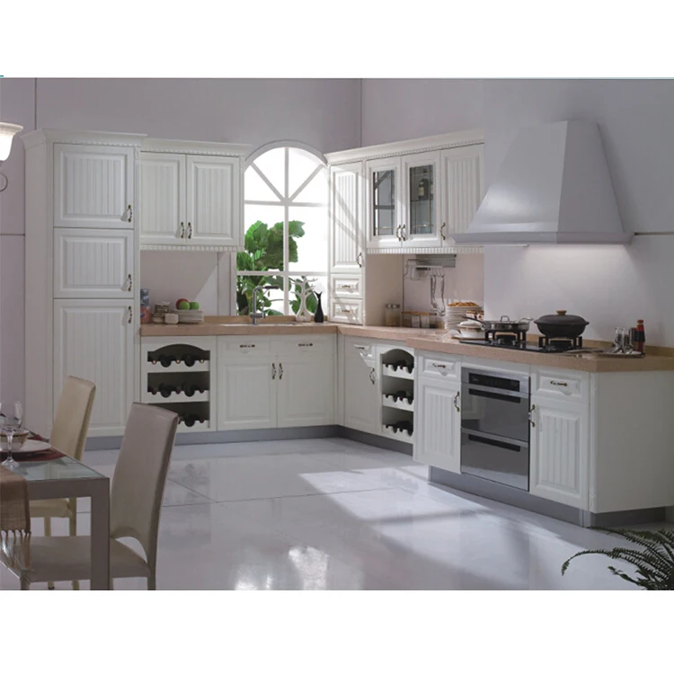 White Melamine New Design Cabinet Doors And Light Purple Pvc