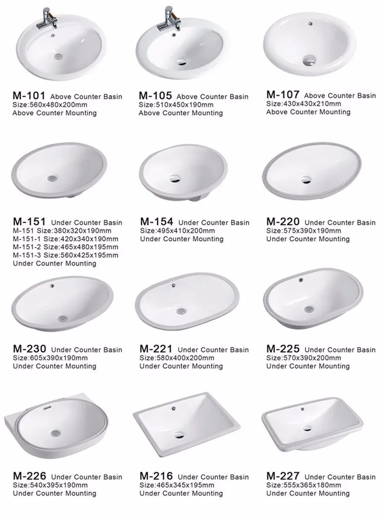 New china products table top basin bathroom sink for sale