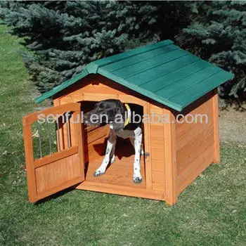 dog house with locking door