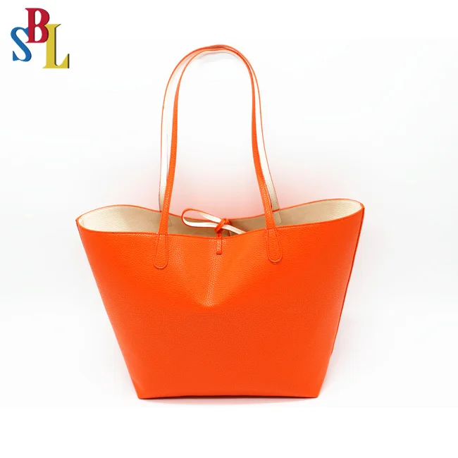Reversible Pu Tote Bag In Two Different Colors Buy Pu Tote Bag