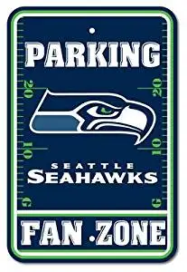 Seattle Seahawks NFL "Fan Zone" Parking Sign 12" x 18"