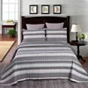 Home Textile King Size Microfiber Polyester Stripe Printed Pattern Bed Spread