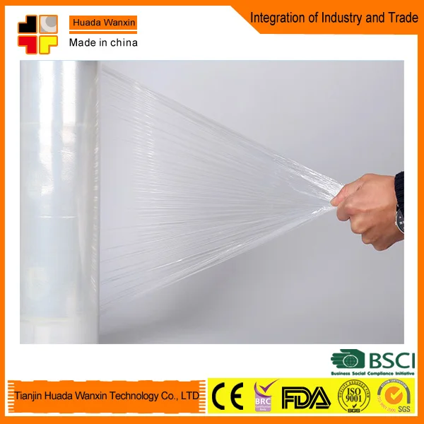 10 years manufacturer Soft Hardness and Water Soluble Feature hand roll stretch film
