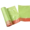 black hdpe pull string garbage bag draw string trash bag for kitchen