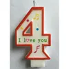Colorful Printing New Design Figure Birthday Candles With "I Love you" And Musical Note/Number shape birthday Candles