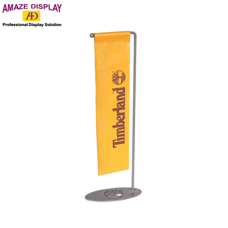 Customized Metal Floor Standing Banner Display Stand Fashionable Design