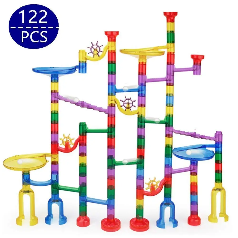 Marble Run Toy - Holiday toy122 Pcs Marble Game STEM Learning Toy, Educational Construction Building Blocks Toy, Marble Set Gift for Kids 4 5 6 + Year Old Boys Girls