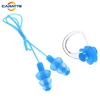Guangdong factory waterproof silicone ear plugs with string for swimming