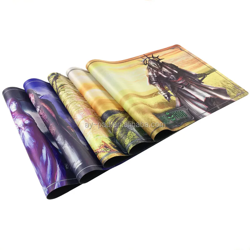 Custom Rubber Toy Poker Table Mahjong Playing Mat Neoprene Rubber Fabric Playmat Big Size Desk