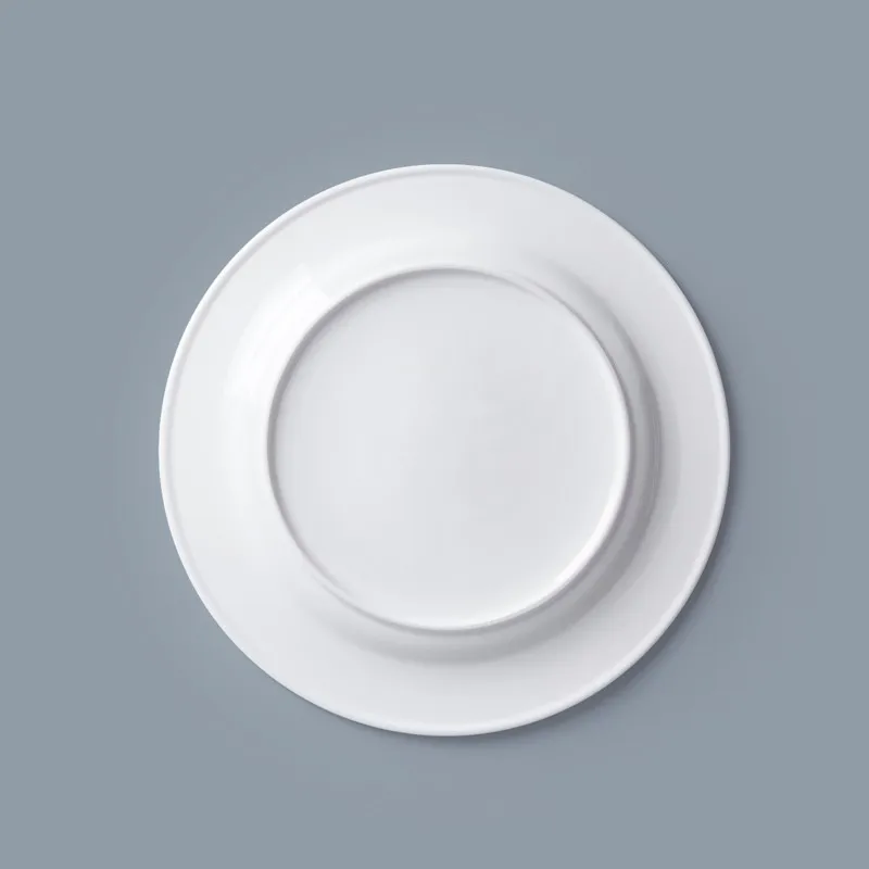product-5 Star Hotel Dedicated French Style China Porcelain Dinnerware Flat Plate, Crockery Tablewar
