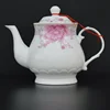 1000ml butterfly dance big lotus pot bone china teapot bone china coffee pot