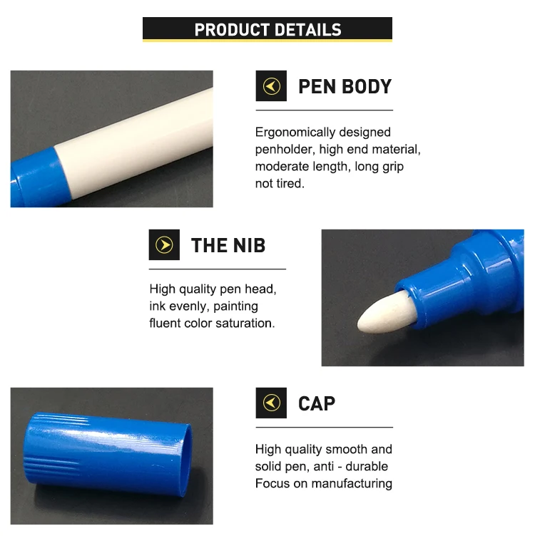 High Quality Aluminum Empty Permanent Water Based Refillable Ink Pen